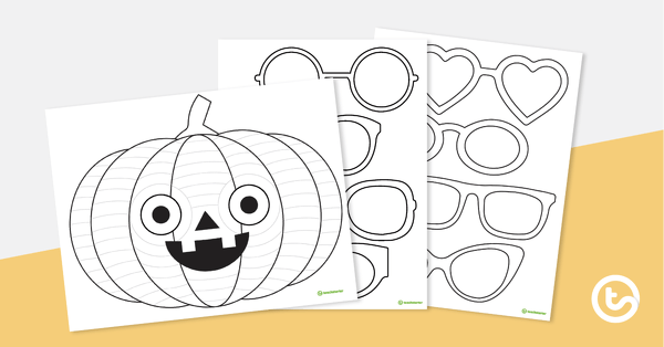 Image of Funky Pumpkin Halloween Craft Template