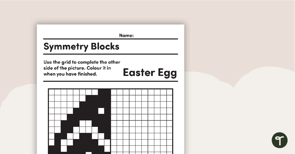 Symmetry Blocks Grid Activity - Easter Egg teaching resource