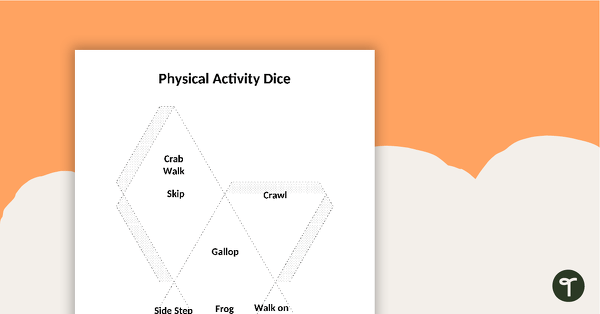 Physical Activity Dice Template teaching resource