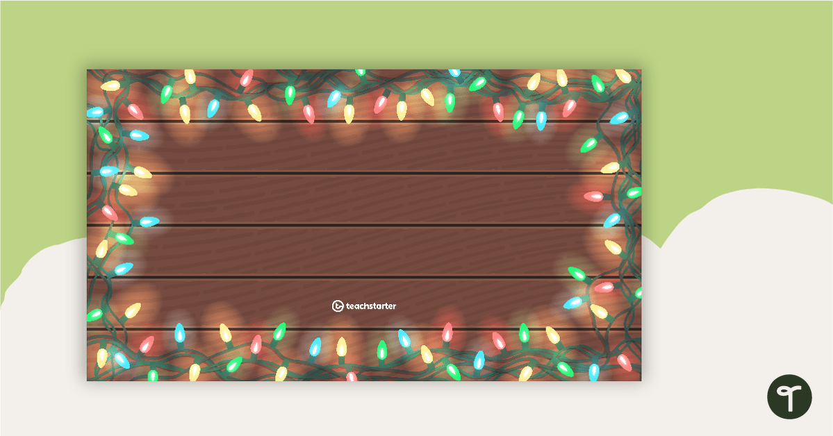 Digital Learning Background – Holiday Lights teaching resource
