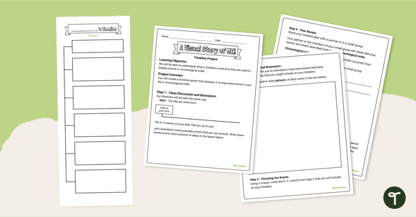 Go to A Visual Story of ME! - Timeline Template teaching resource