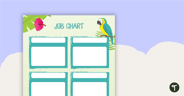 Tropical Paradise - Job Chart teaching resource