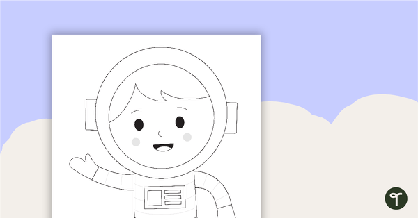 Funky Astronaut Craft Template teaching resource