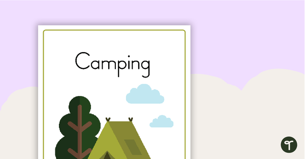 Preview image for 36 Camping Theme Vocabulary Words - teaching resource