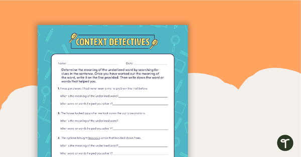 Go to Context Detectives Worksheet teaching resource