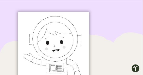 Funky Astronaut Craft Template teaching resource