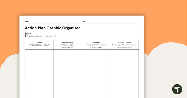 Action Plan Graphic Organiser teaching resource
