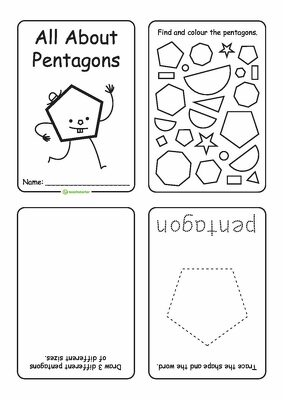 All About Pentagons Mini Booklet teaching resource