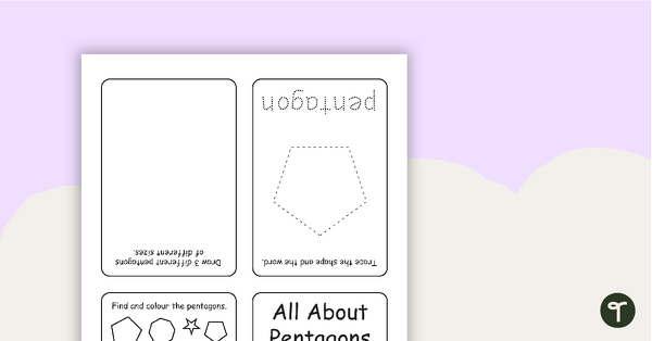 Preview image for All About Pentagons Mini Booklet - teaching resource