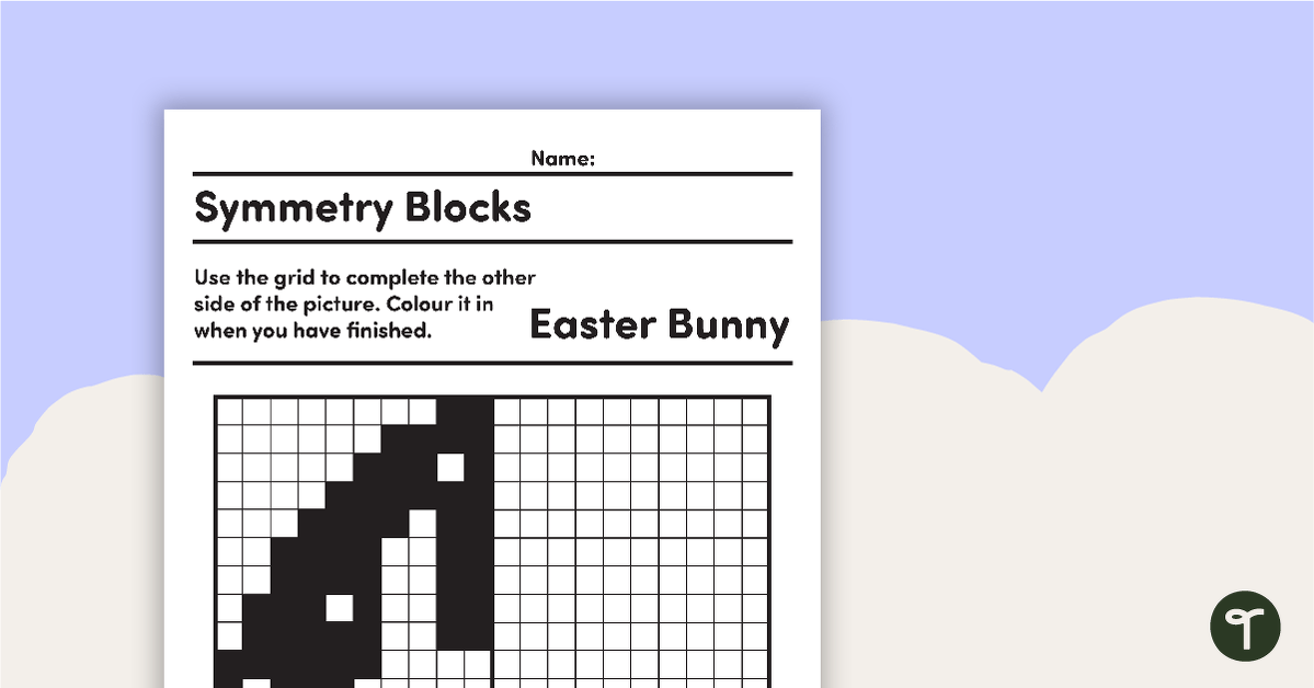 Symmetry Blocks Grid Activity - Easter Bunny teaching resource