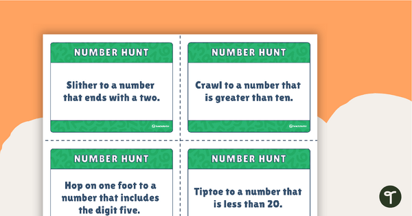 Go to Number Hunt Description Cards teaching resource