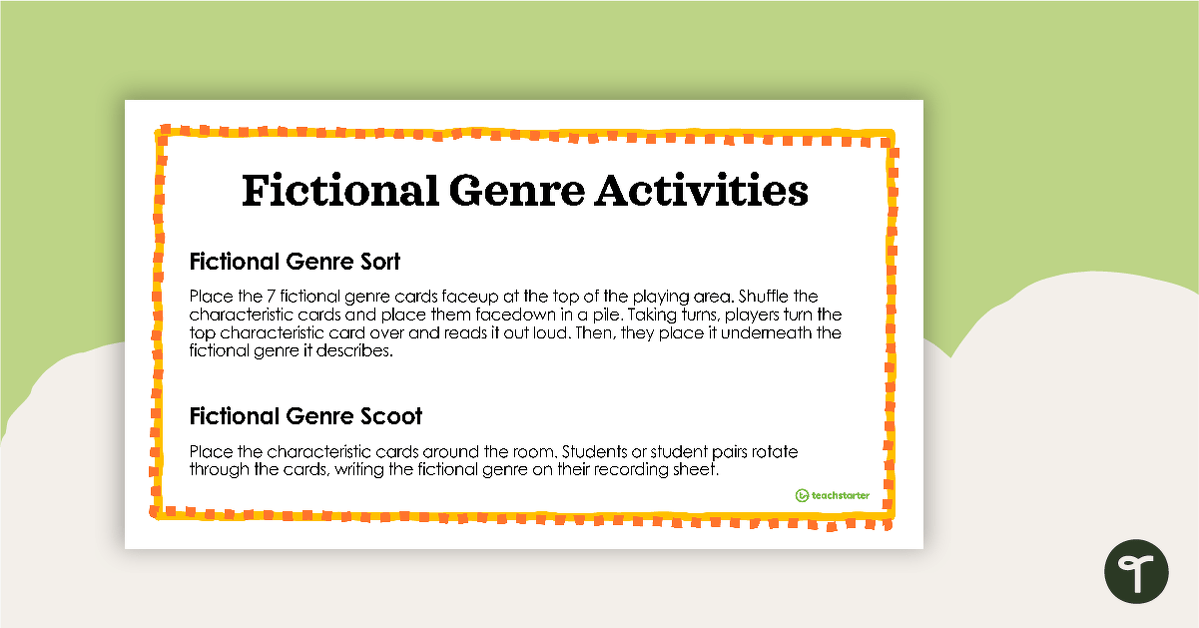 Fictional Genre Activities teaching resource