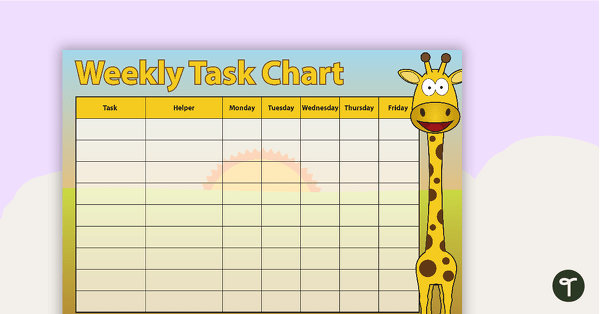 Go to Weekly Task Chart - Savannah teaching resource