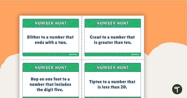 Go to Number Hunt Description Cards teaching resource