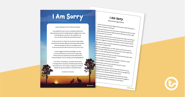 Go to I Am Sorry – Poem and Discussion Questions teaching resource