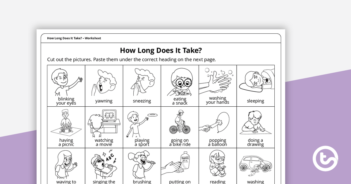 How Long Does It Take? – Worksheet teaching resource