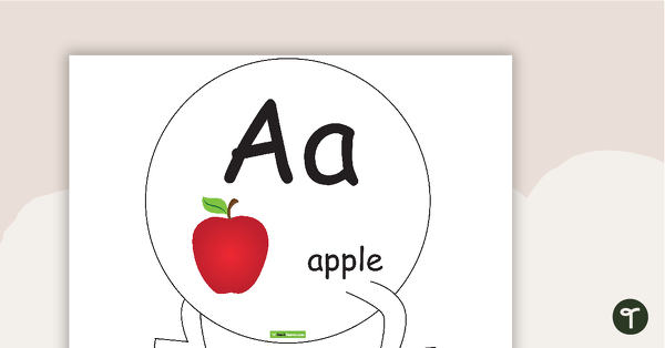 Caterpillar Alphabet Display - White Background teaching resource