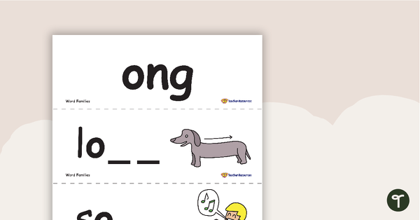 Word Families Cards - Short Vowel O teaching resource
