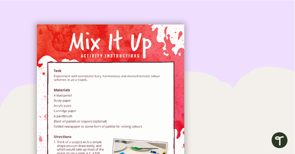 Preview image for Mix It Up Activity - teaching resource
