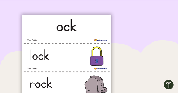 Go to Word Families Cards – Short Vowel O teaching resource
