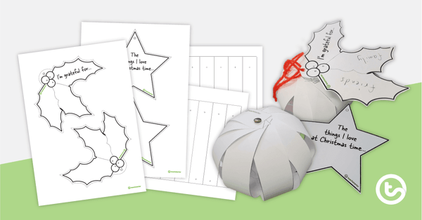 Christmas Bauble Templates teaching resource