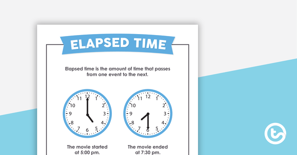 Elapsed Time Poster teaching resource