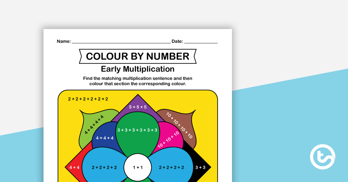 Colour by Number – Early Multiplication teaching resource