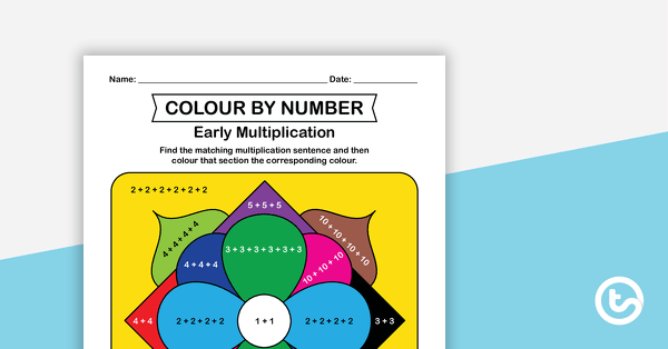 Colour by Number – Early Multiplication teaching resource