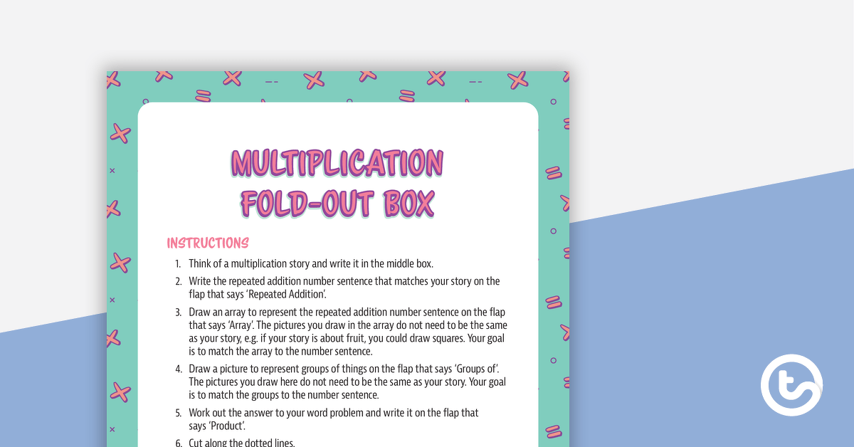 Multiplication Fold-out Box teaching resource