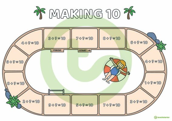 Making 10 – Number Facts Board Game teaching resource
