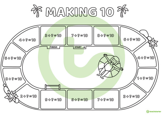 Making 10 – Number Facts Board Game teaching resource