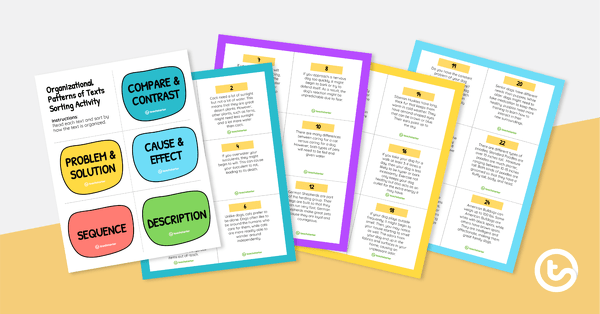 Go to Text Structures Sorting Activity teaching resource