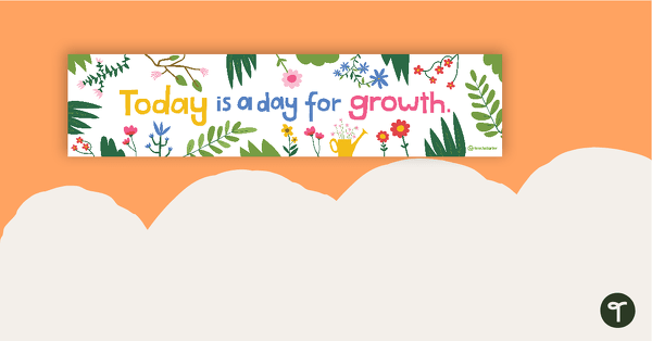 Growth Affirmation Display Banner teaching resource