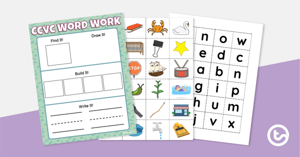 Preview image for CCVC Word Work Mat - teaching resource