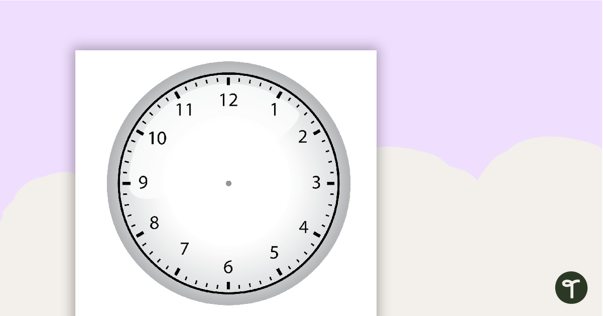 Digital and Analogue Clock Template teaching resource