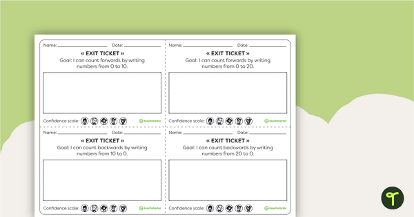 Go to Foundation Numeracy Exit Tickets – Worksheets teaching resource