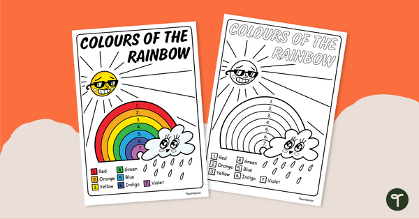 彩虹海报的颜色的预览图像 - 教学资源