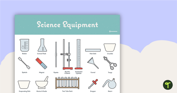 Lab Equipment Poster – Diagram with Labels teaching resource