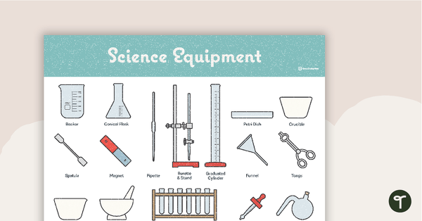 Lab Equipment Poster – Diagram with Labels teaching resource