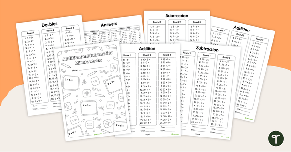 Image of Addition and Subtraction Minute Maths Booklet