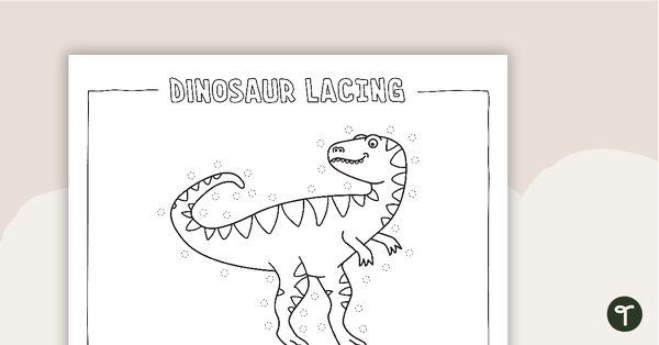 Image of Dinosaur Lacing Cards