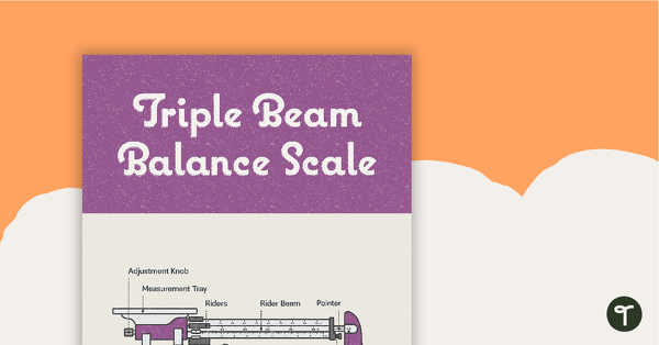 Go to Triple Beam Balance Scale Poster – Diagram with Labels teaching resource