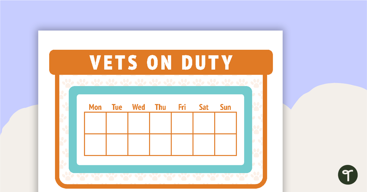 Vets On Duty Sign teaching resource