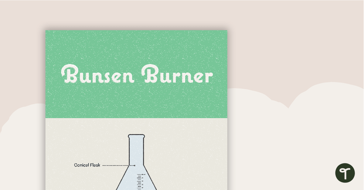 Bunsen Burner Poster – Diagram with Labels teaching resource
