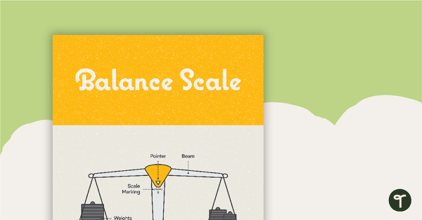 Balance Scale Poster – Diagram with Labels teaching resource