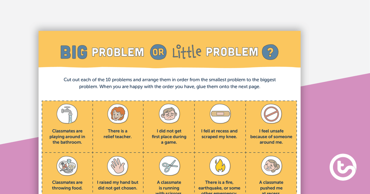 Big Problem or Little Problem? – Sorting Activity teaching resource