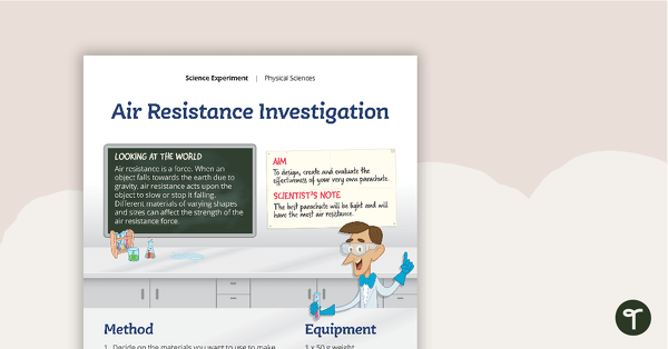 Air Resistance Investigation teaching resource