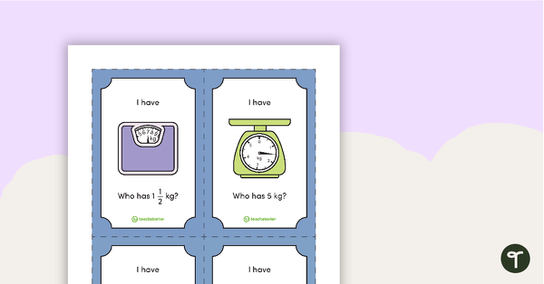 Preview image for I Have, Who Has? Game – Measuring Mass with Scales - teaching resource