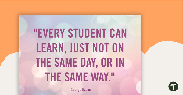 Every Student Can Learn – Motivational Poster teaching resource