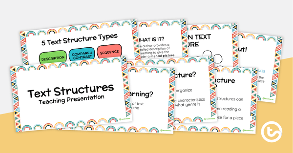 Image of Text Structures Slide Deck